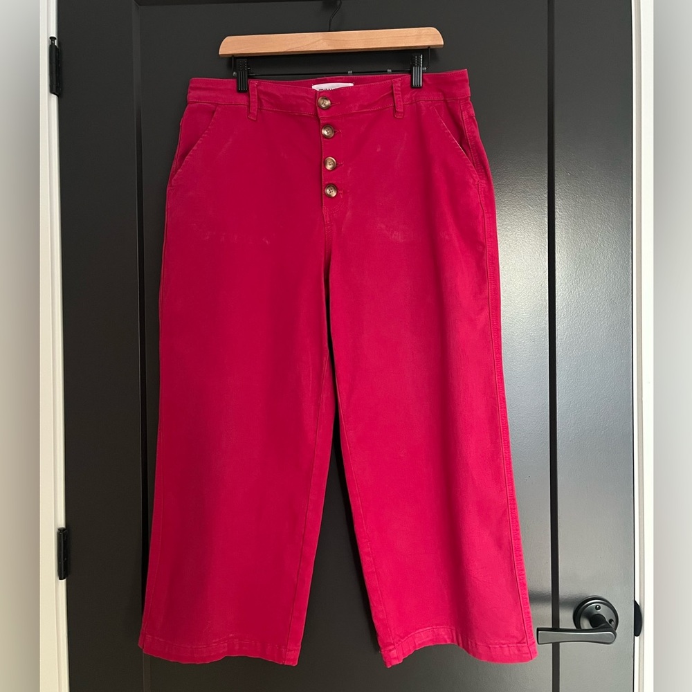 Tribal Women’s Vibrant Fuchsia Pull-on Wide Leg Ankle Length Pants